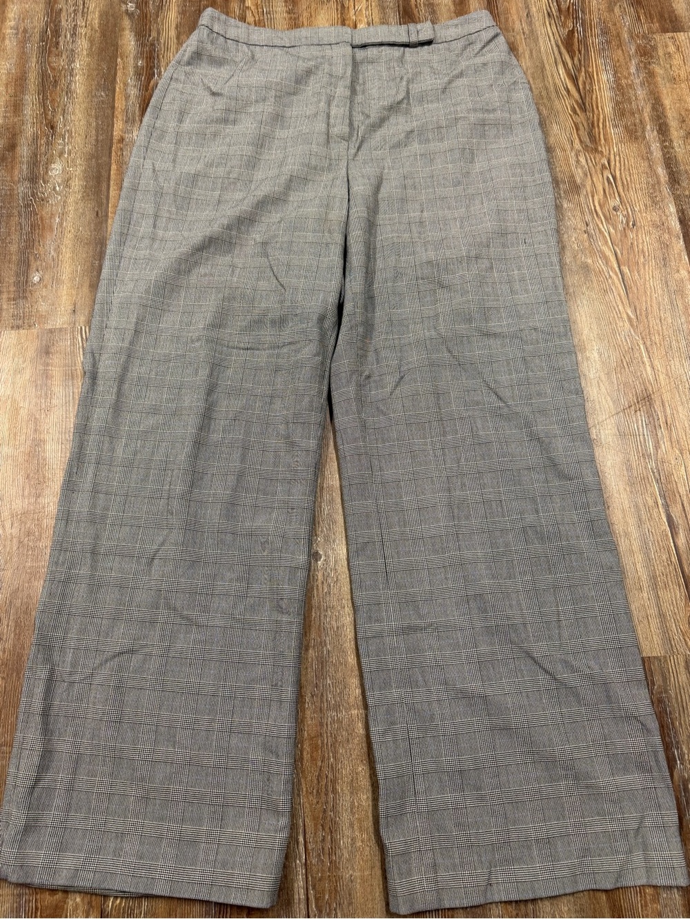 Vintage Gray plaid wide leg work pants size 12